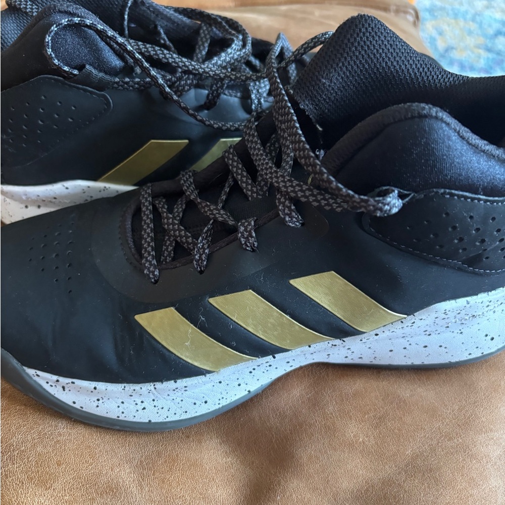 Adidas Black and Gold Athletic Shoes